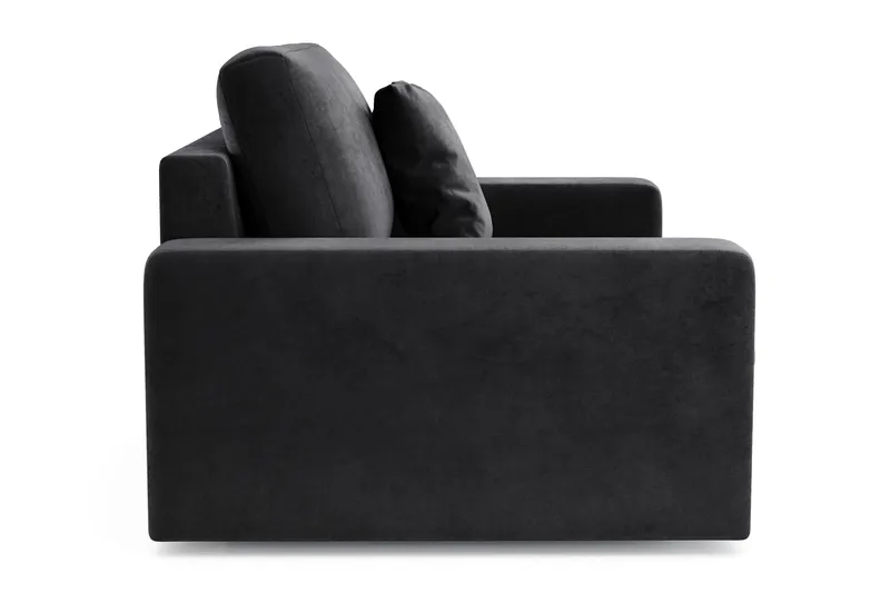 Arken Lyx Stor Dyb Lænestol i fløjl - Sort - Møbler - Stole & lænestole - Lænestole