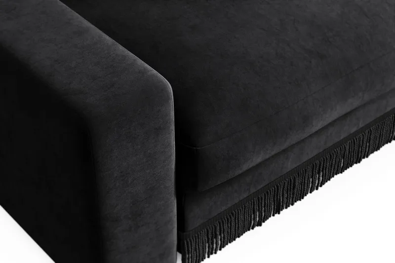 Arken Lyx Stor Dyb Lænestol i fløjl - Sort - Møbler - Stole & lænestole - Lænestole