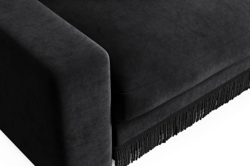 Arken Lyx Stor Dyb Lænestol i fløjl - Sort - Møbler - Stole & lænestole - Lænestole