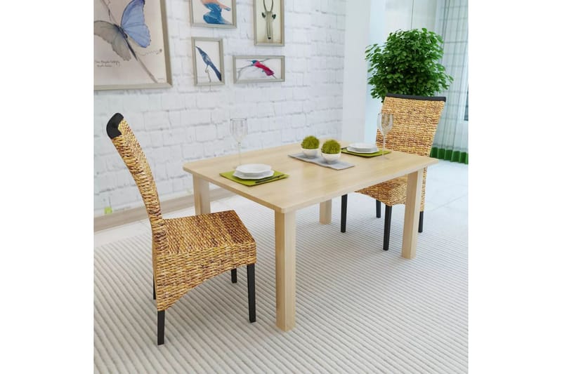 2 Stk. Spisebordsstole Abacá Brun - Brun - Spisebordsstole & køkkenstole - Armstole
