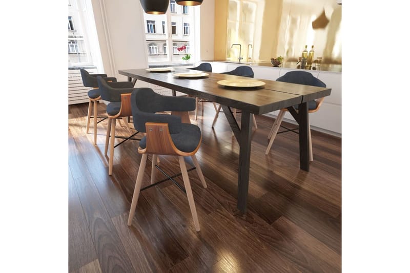 Bentwood Spisebordsstole I Stofbetræk 6 Stk. - Grå - Spisebordsstole & køkkenstole - Armstole