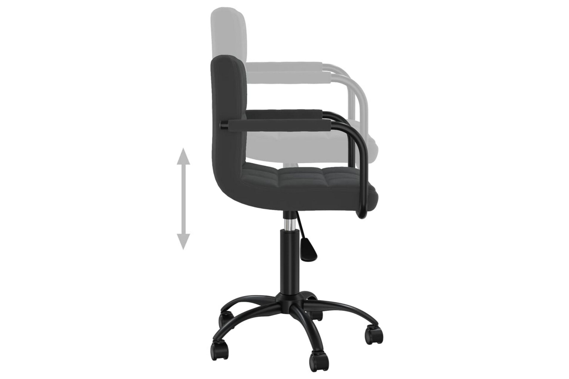 drejelig spisebordsstol fløjl sort - Sort - Møbler - Stole & lænestole - Armstole