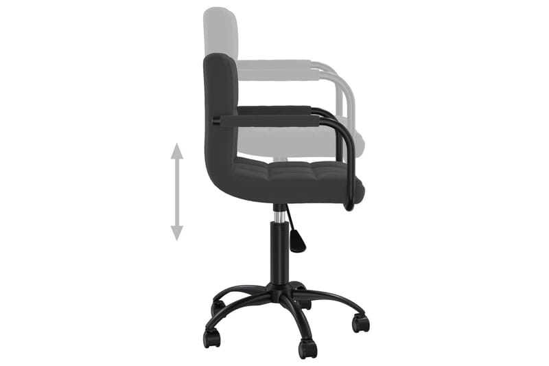 drejelig spisebordsstol fløjl sort - Sort - Møbler - Stole & lænestole - Armstole
