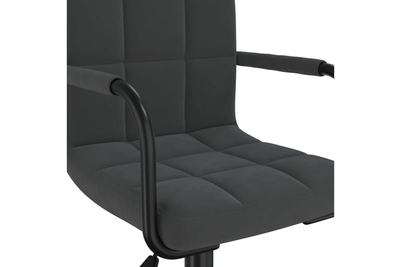 drejelig spisebordsstol fløjl sort - Sort - Spisebordsstole & køkkenstole - Armstole