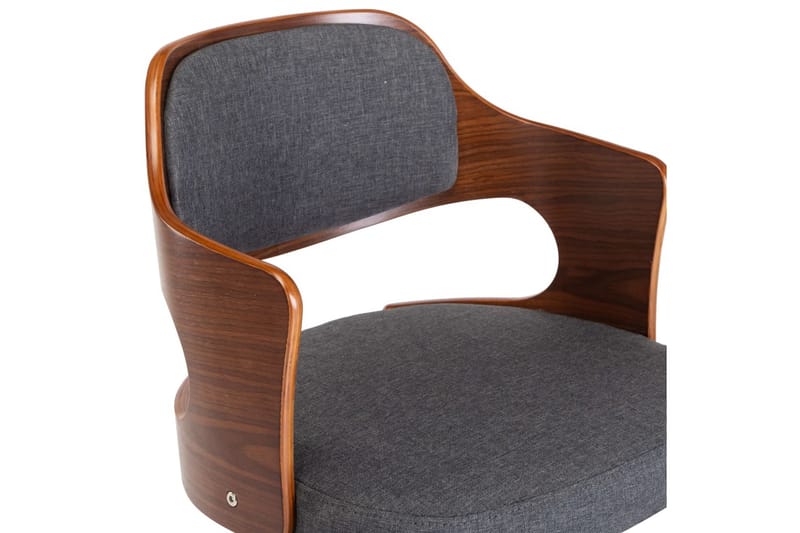 Drejelige Spisebordsstole 2 Stk. Böjet Træ Og Stof Grå - Spisebordsstole & køkkenstole - Armstole