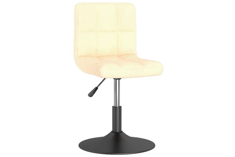 drejelige spisebordsstole 2 stk. fløjl cremefarvet - Creme - Spisebordsstole & køkkenstole - Armstole