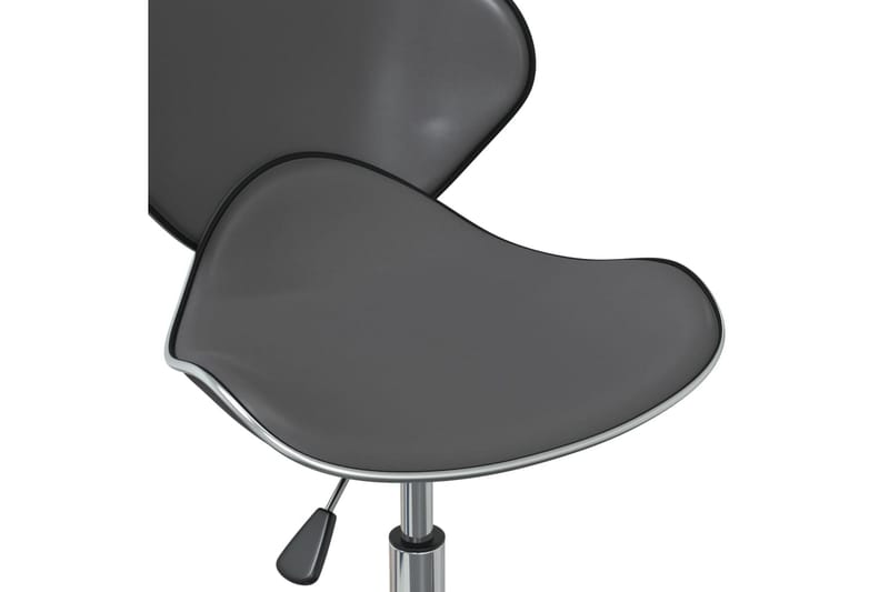 drejelige spisebordsstole 2 stk. kunstlæder grå - Grå - Spisebordsstole & køkkenstole - Armstole