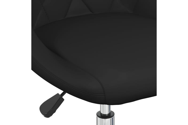 drejelige spisebordsstole 2 stk. kunstlæder sort - Sort - Spisebordsstole & køkkenstole - Armstole