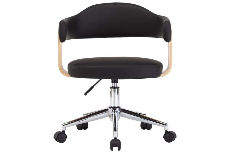 Drejelige Spisebordsstole 2 Stk. Kunstlæder Sort - Spisebordsstole & køkkenstole - Armstole
