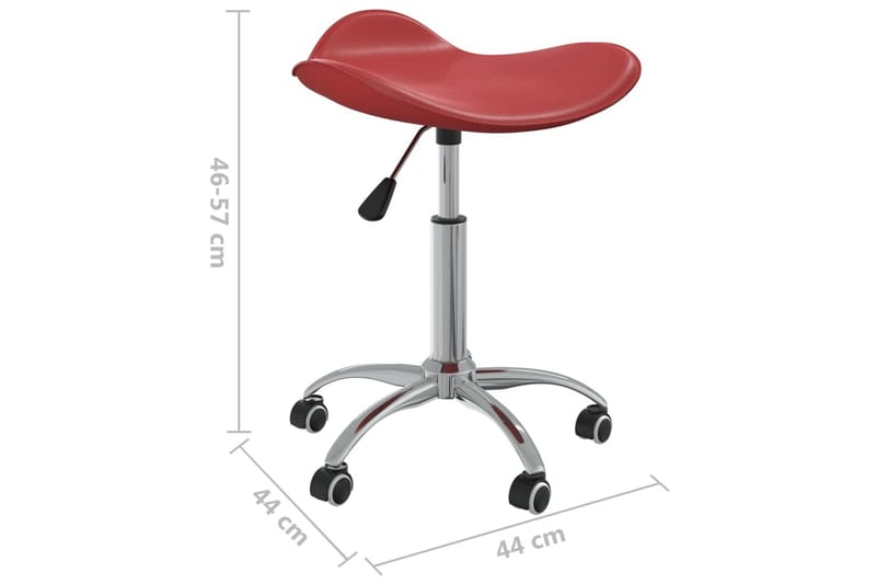 drejelige spisebordsstole 2 stk. kunstlæder vinrød - Rød - Spisebordsstole & køkkenstole - Armstole