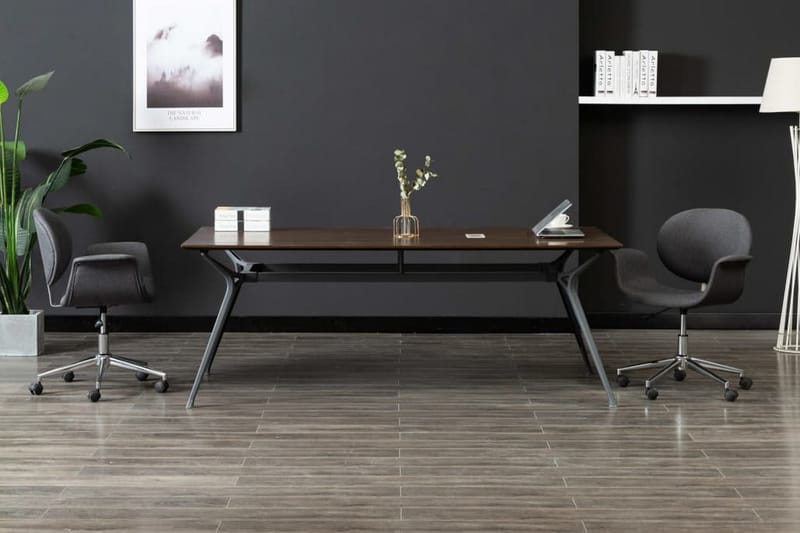Drejelige Spisebordsstole 2 Stk. Stof Grå - Spisebordsstole & køkkenstole - Armstole