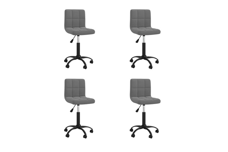 drejelige spisebordsstole 4 stk. fløjl mørkegrå - Grå - Spisebordsstole & køkkenstole - Armstole