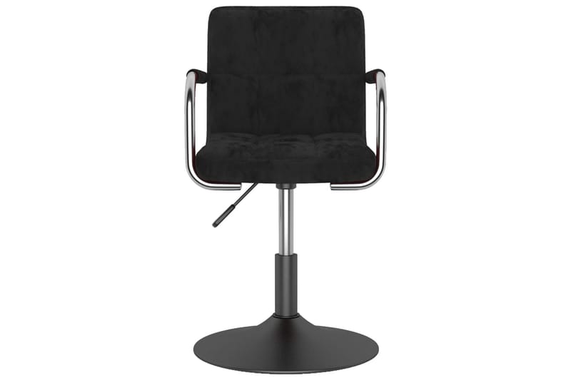 drejelige spisebordsstole 4 stk. fløjl sort - Sort - Spisebordsstole & køkkenstole - Armstole