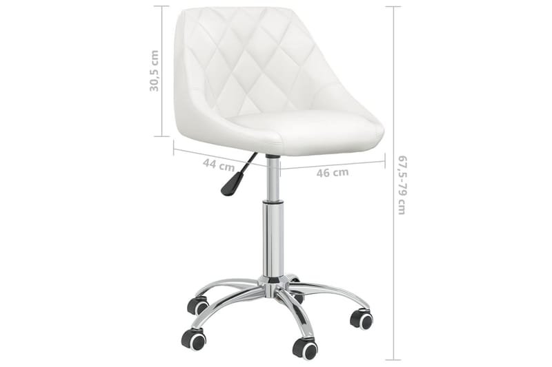 drejelige spisebordsstole 4 stk. kunstlæder hvid - Hvid - Spisebordsstole & køkkenstole - Armstole