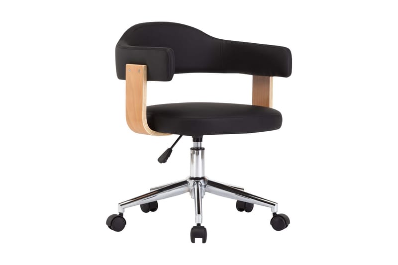 Drejelige Spisebordsstole 6 Stk. Kunstlæder Sort - Spisebordsstole & køkkenstole - Armstole