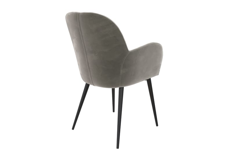Fitz Armstol Grå/Velour - Dorel Home - Møbler - Stole & lænestole - Armstole