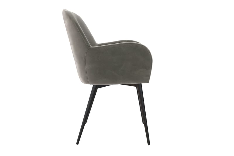 Fitz Armstol Grå/Velour - Dorel Home - Møbler - Stole & lænestole - Armstole