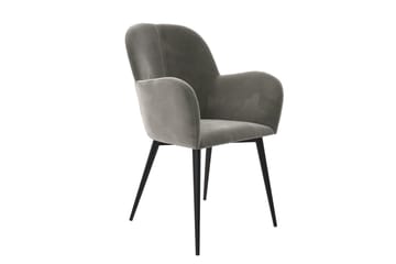 Fitz Armstol Grå/Velour - Dorel Home - Møbler - Stole & lænestole - Armstole