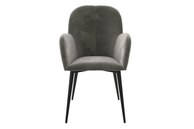 Fitz Armstol Grå/Velour - Dorel Home - Møbler - Stole & lænestole - Armstole