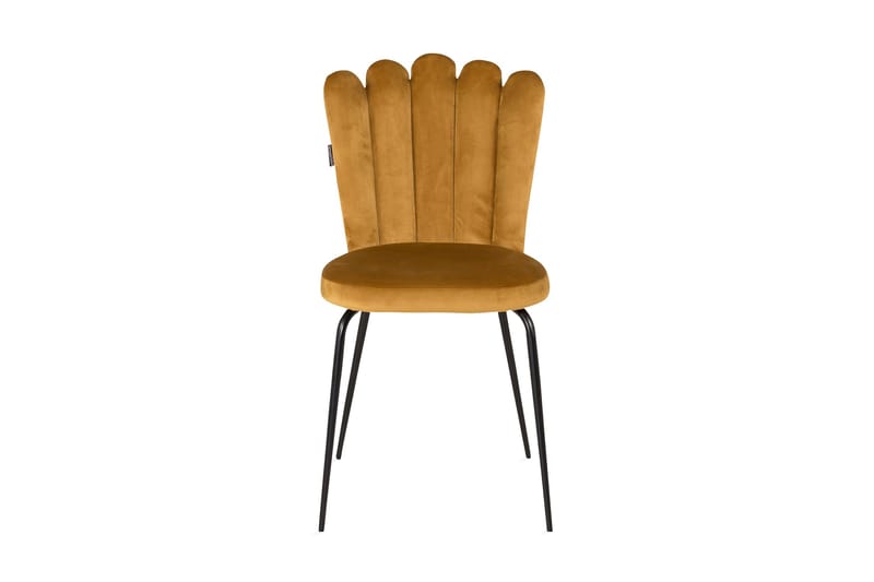 Limhamn Stol Velour - Gul - Møbler - Stole & lænestole - Spisebordsstole & køkkenstole
