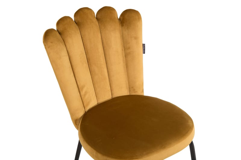 Limhamn Stol Velour - Gul - Møbler - Stole & lænestole - Spisebordsstole & køkkenstole