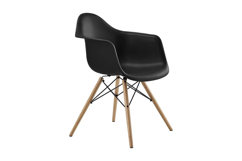 Mid Century Armstol Sort - Dorel Home - Spisebordsstole & køkkenstole - Armstole