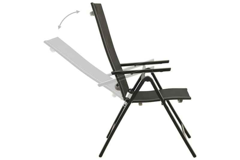 spisebordssæt til haven 5 dele aluminium antracitgrå - Antracit - Spisebordsstole & køkkenstole - Armstole