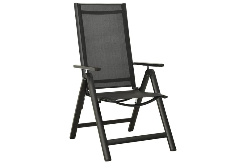 spisebordssæt til haven 9 dele aluminium antracitgrå - Antracit - Spisebordsstole & køkkenstole - Armstole