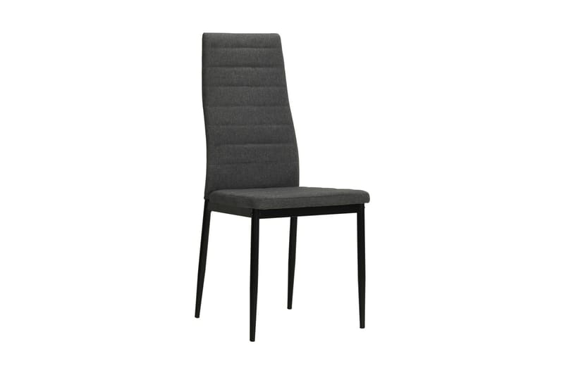 Spisebordsstol 4 Stk. Stof Mørkegrå - Grå - Møbler - Stole & lænestole - Armstole