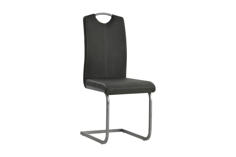 Spisebordsstol 6 Stk. Kunstlæder 43 X 55 X 100 Cm Grå - Grå - Møbler - Stole & lænestole - Armstole