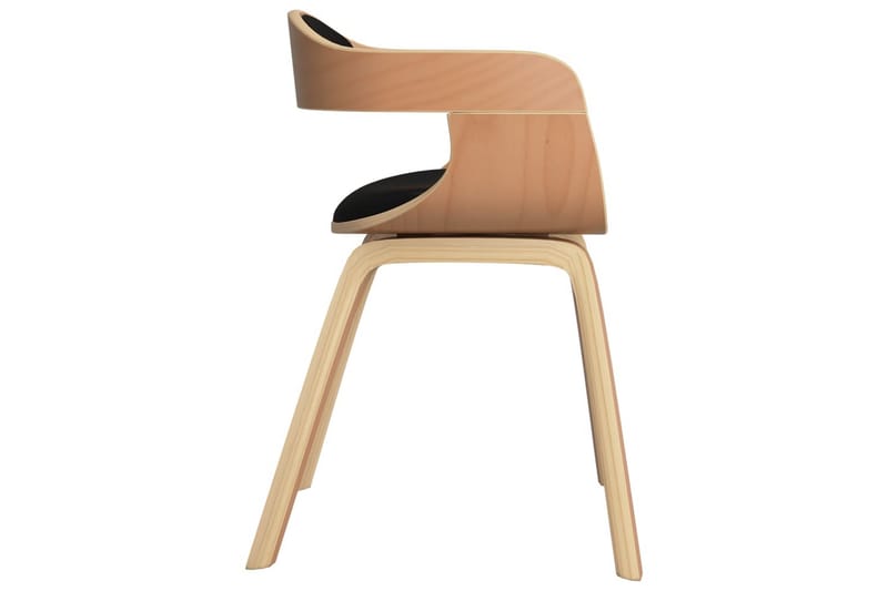 spisebordsstol bøjet træ og kunstlæder sort - Sort - Spisebordsstole & køkkenstole - Armstole