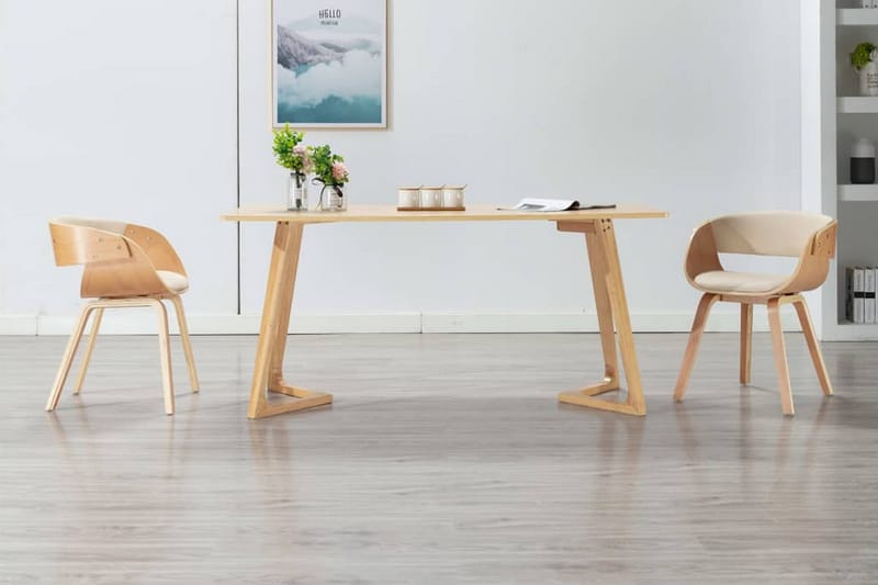 spisebordsstol bøjet træ og kunstlæder - Spisebordsstole & køkkenstole - Armstole