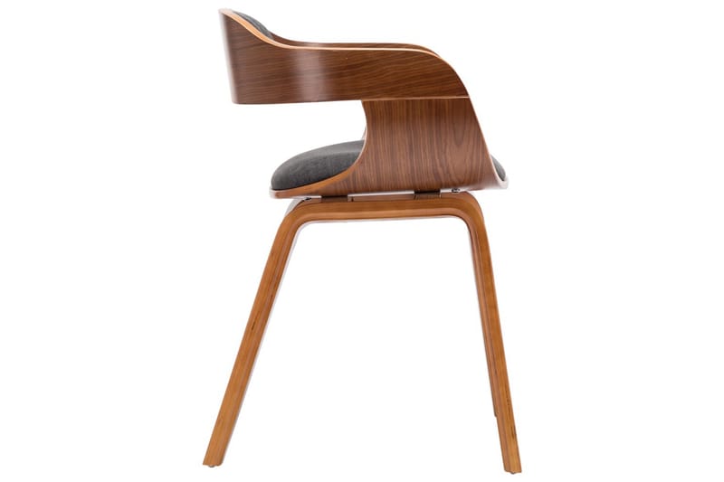 Spisebordsstol bøjet træ og stof mørkegrå - Grå - Spisebordsstole & køkkenstole - Armstole