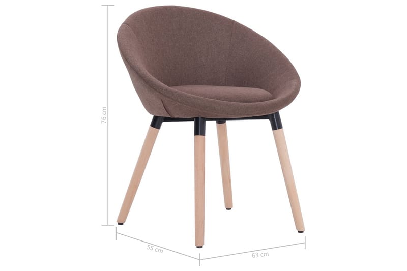 Spisebordsstol Stof Brun - Brun - Spisebordsstole & køkkenstole - Armstole
