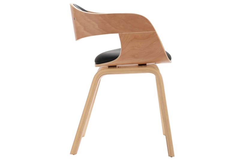 Spisebordsstole 2 Stk. Bøjet Træ Og Kunstlæder - Sort - Spisebordsstole & køkkenstole - Armstole
