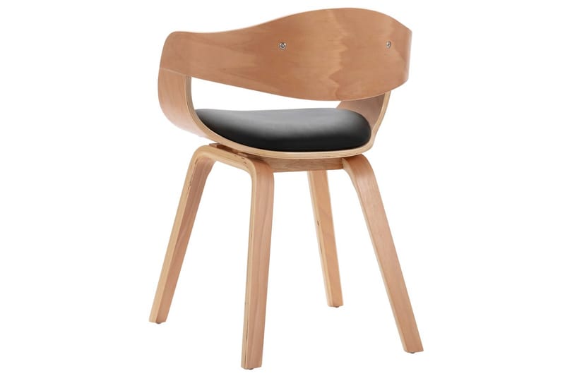 Spisebordsstole 2 Stk. Bøjet Træ Og Kunstlæder - Sort - Spisebordsstole & køkkenstole - Armstole