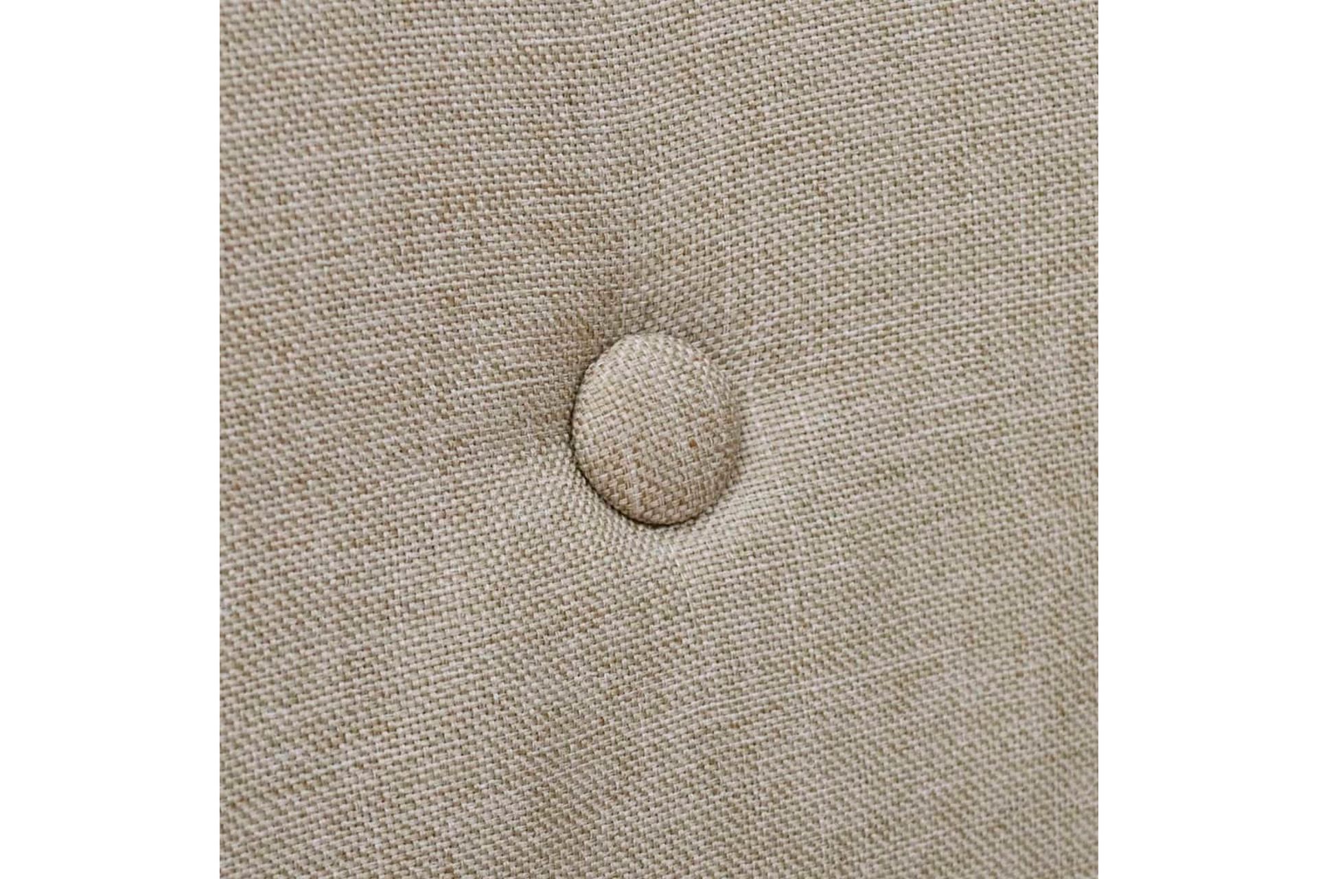 Spisebordsstole 2 Stk. Beige Stof Massivt Egetræ - Beige - Møbler - Stole & lænestole - Armstole