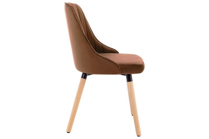 spisebordsstole 2 stk. fløjl brun - Brun - Spisebordsstole & køkkenstole - Armstole