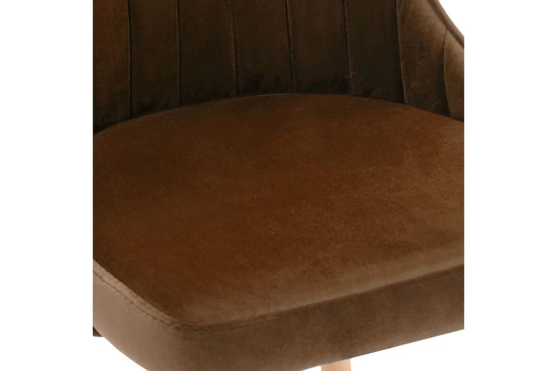 spisebordsstole 2 stk. fløjl brun - Brun - Spisebordsstole & køkkenstole - Armstole