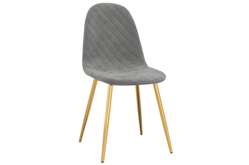 spisebordsstole 2 stk. fløjl lysegrå - Hvid - Spisebordsstole & køkkenstole - Armstole