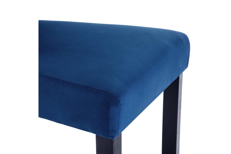 Spisebordsstole 2 Stk. Fløjl Mørkeblå - Blå - Spisebordsstole & køkkenstole - Armstole