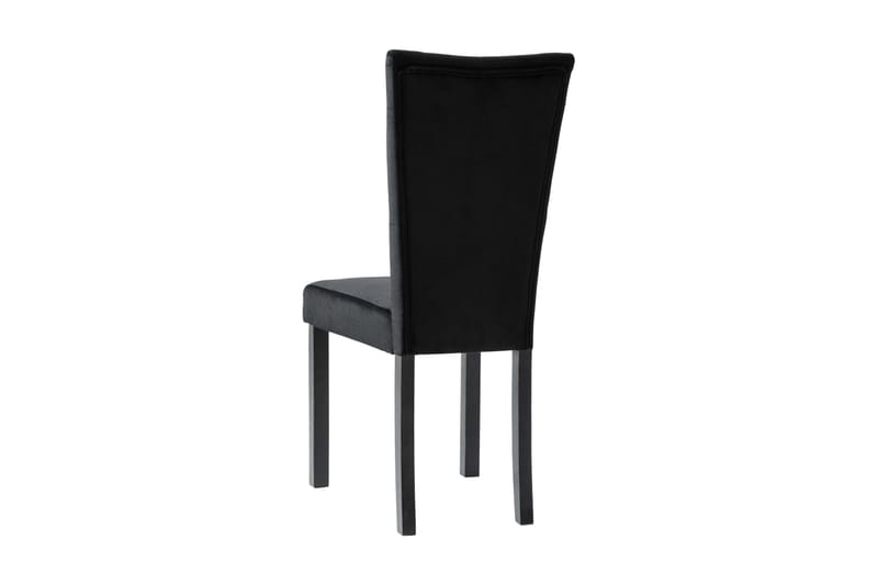 Spisebordsstole 2 Stk. Fløjl Sort - Sort - Møbler - Stole & lænestole - Armstole