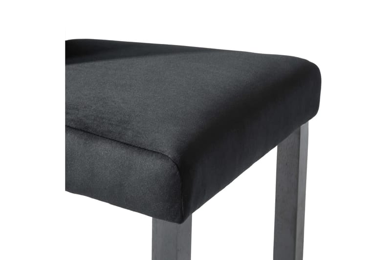 Spisebordsstole 2 Stk. Fløjl Sort - Sort - Spisebordsstole & køkkenstole - Armstole