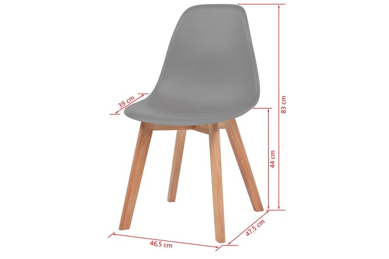 Spisebordsstole 2 Stk. Grå - Grå - Møbler - Stole & lænestole - Armstole