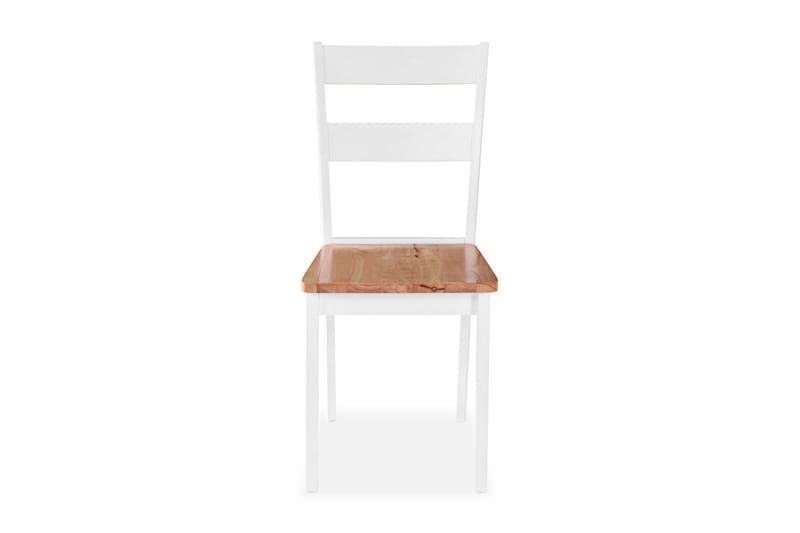 Spisebordsstole 2 Stk. Gummitræ Hvid - Hvid - Spisebordsstole & køkkenstole - Armstole