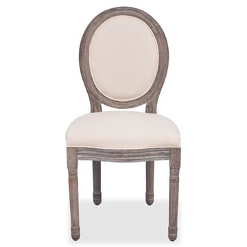 Spisebordsstole 2 Stk. Hør - Creme - Møbler - Stole & lænestole - Armstole