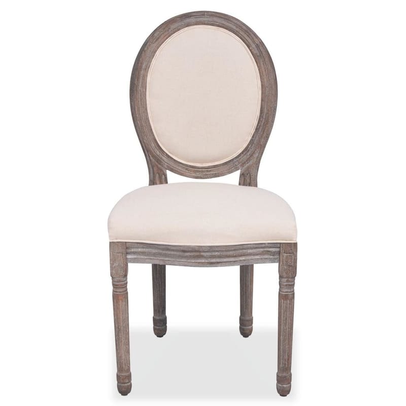 Spisebordsstole 2 Stk. Hør - Creme - Møbler - Stole & lænestole - Armstole