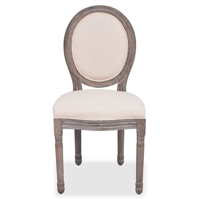 Spisebordsstole 2 Stk. Hør - Creme - Spisebordsstole & køkkenstole - Armstole