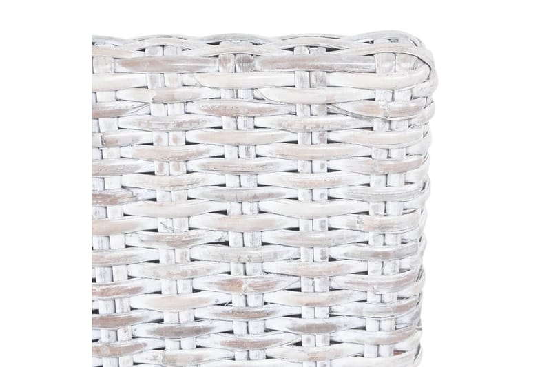 Spisebordsstole 2 Stk. Kubu-Rattan Og Mangotræ Grå - Grå - Møbler - Stole & lænestole - Armstole