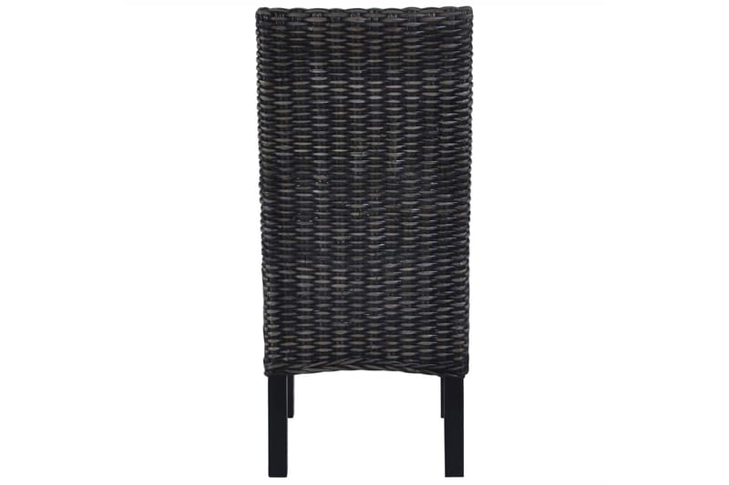 Spisebordsstole 2 Stk. Kubu-Rattan Og Mangotræ Sort - Sort - Møbler - Stole & lænestole - Armstole